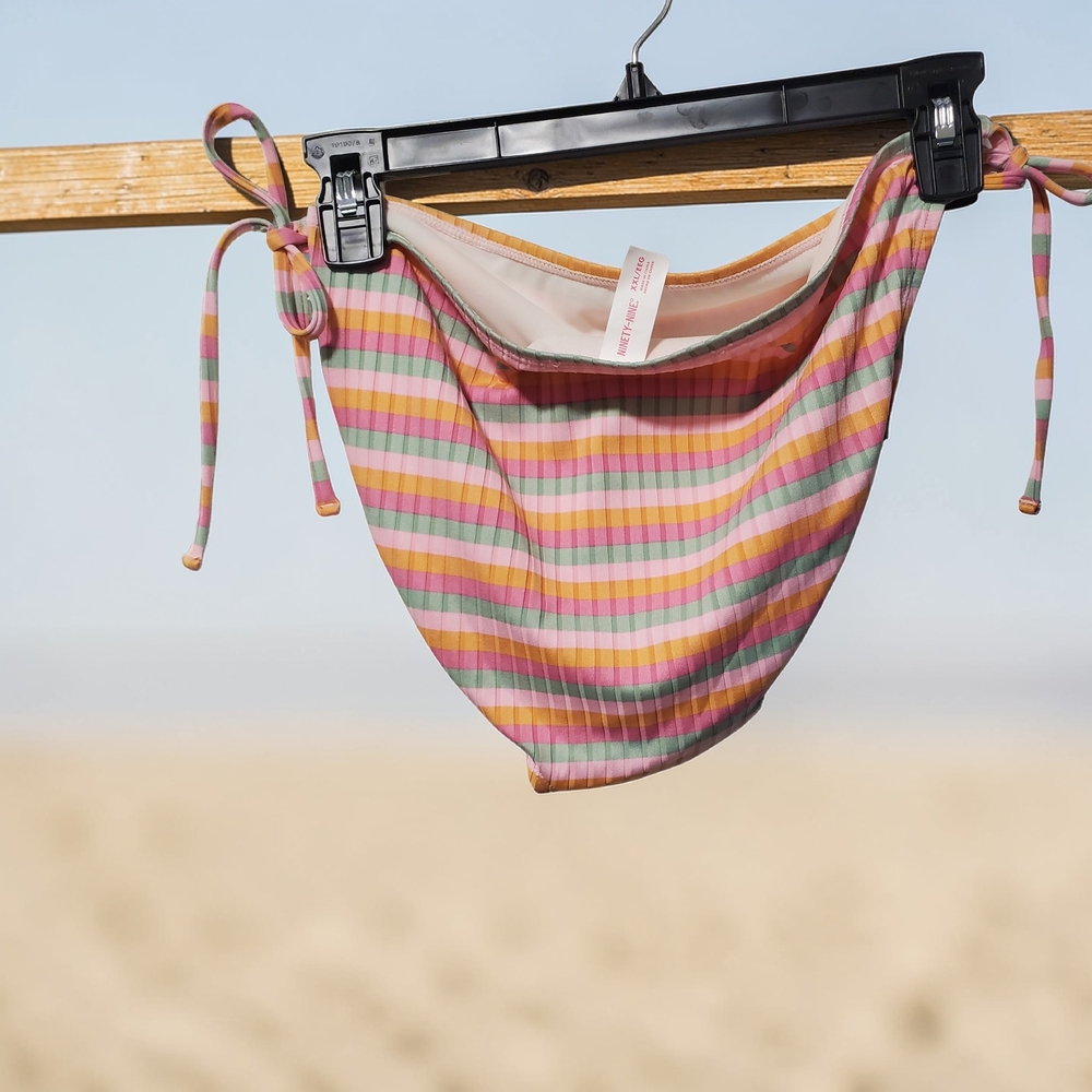 Striped Multicolor Bikini Bottom